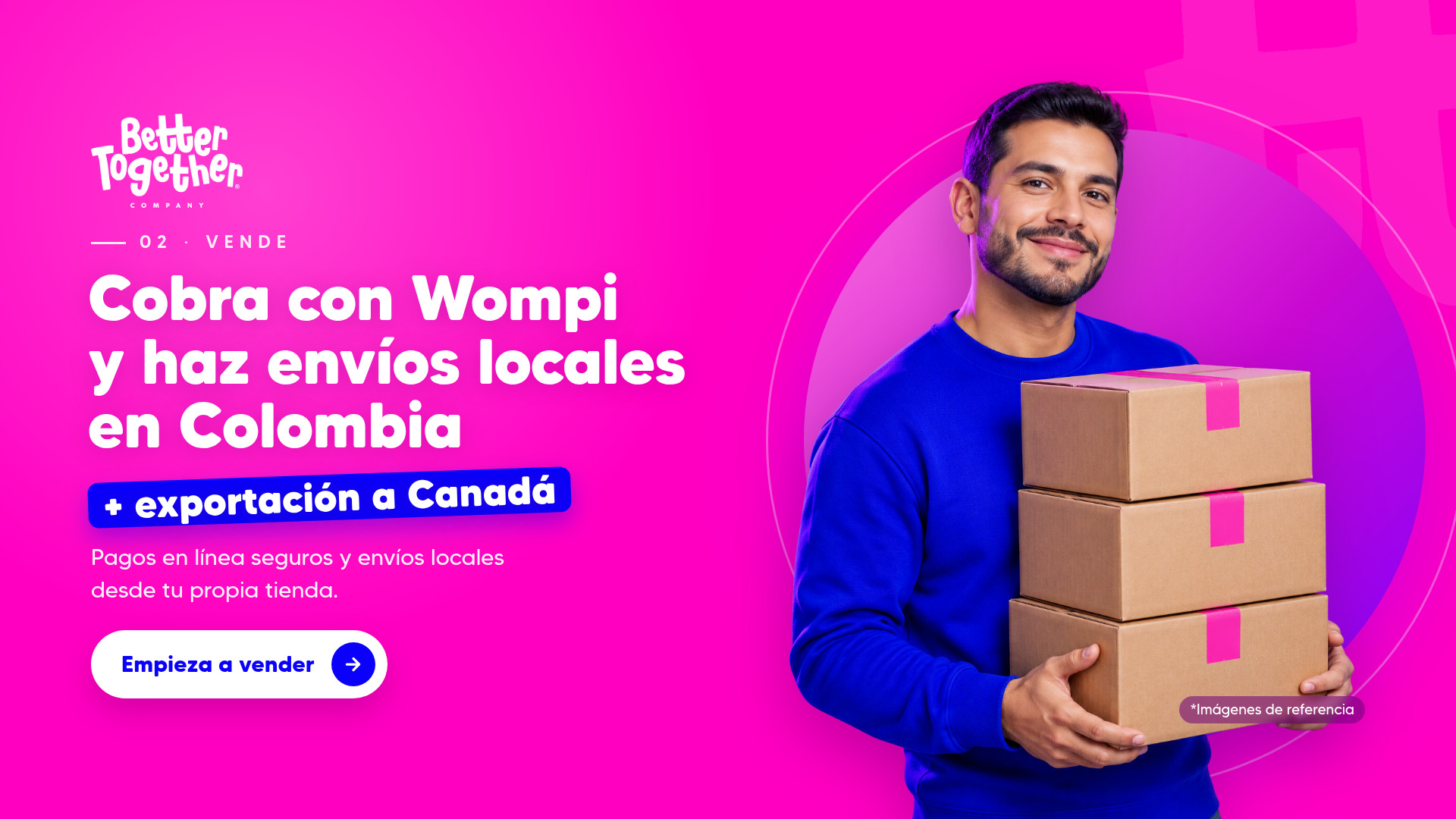 Cobra con Wompi y haz envíos locales en Colombia