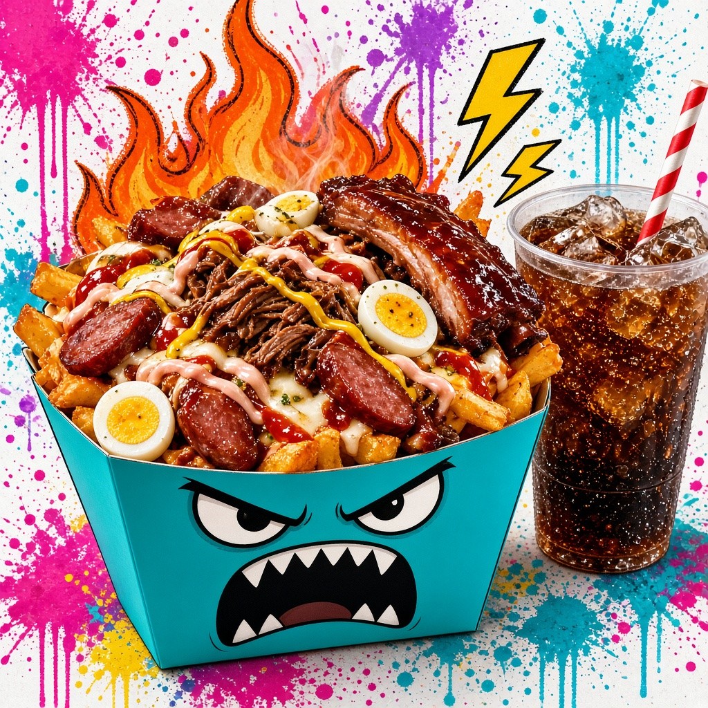 Salchipapa Mixta Carne y Costilla
