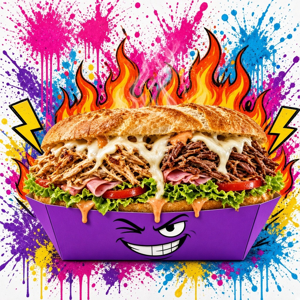 Sándwich Combinado Pollo y Carne