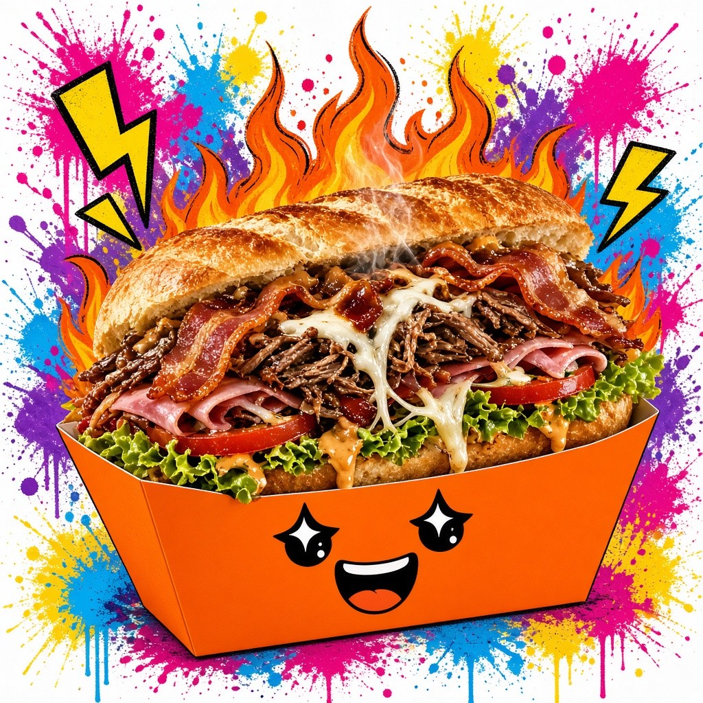 Sándwich Combinado Carne y Tocineta
